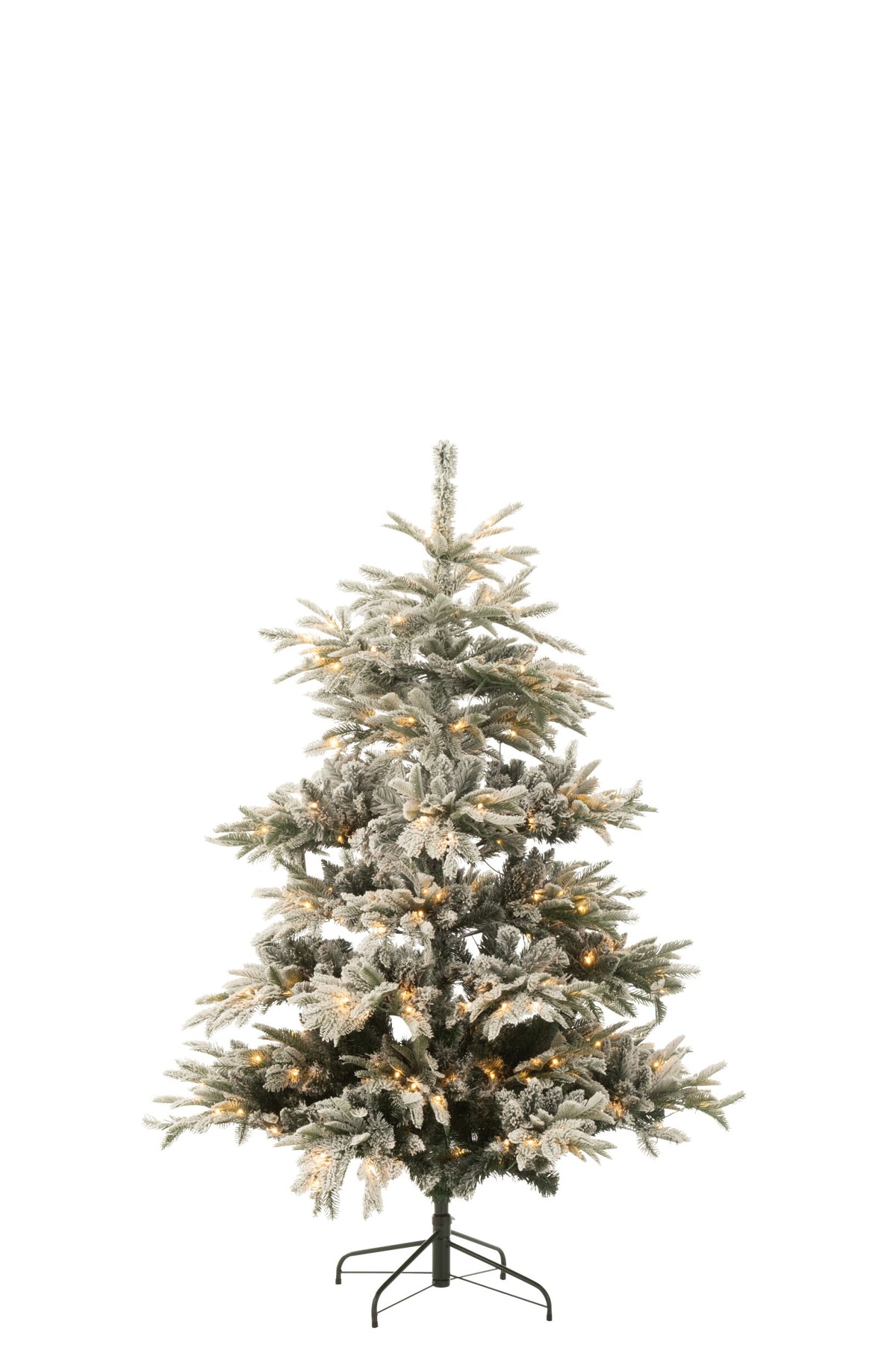 Christmas Tree 270 LED Snowy Artificial Dark Green/White Medium