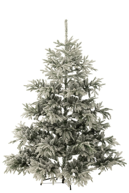 Christmas Tree 420 LED Snowy Artificial Dark Green/Light Grey Large
