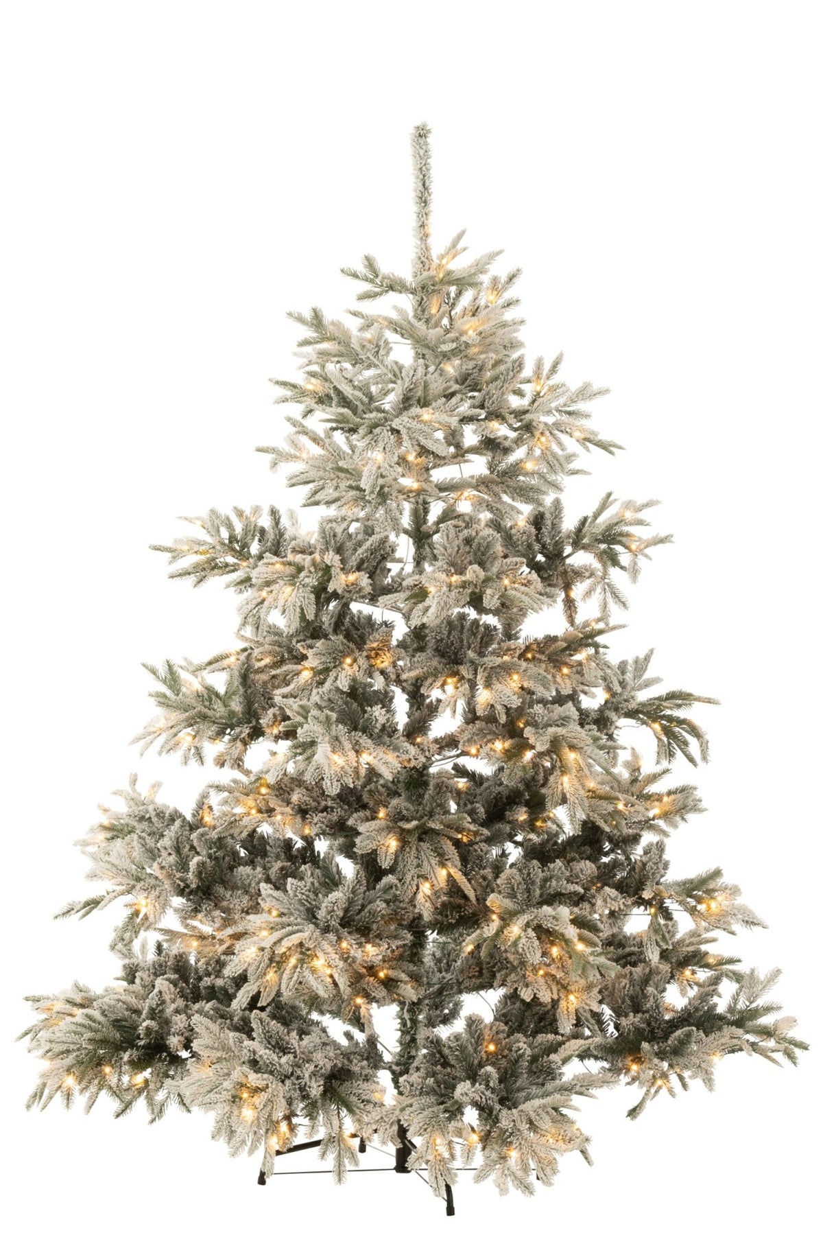 Christmas Tree 420 LED Snowy Artificial Dark Green/Light Grey Large