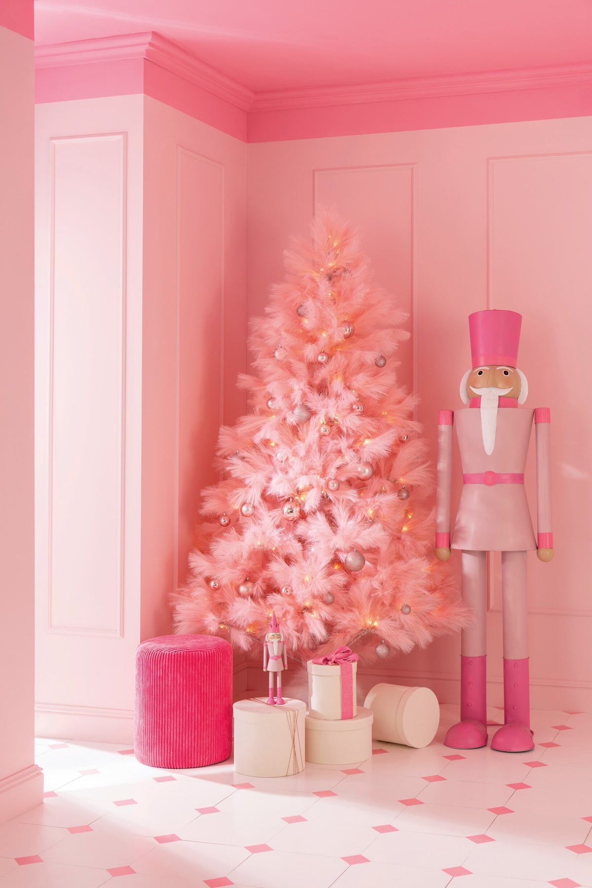 Christmas Tree Artificial PVC Pink Large