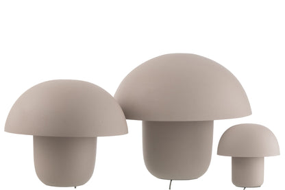 Large greige iron table lamp