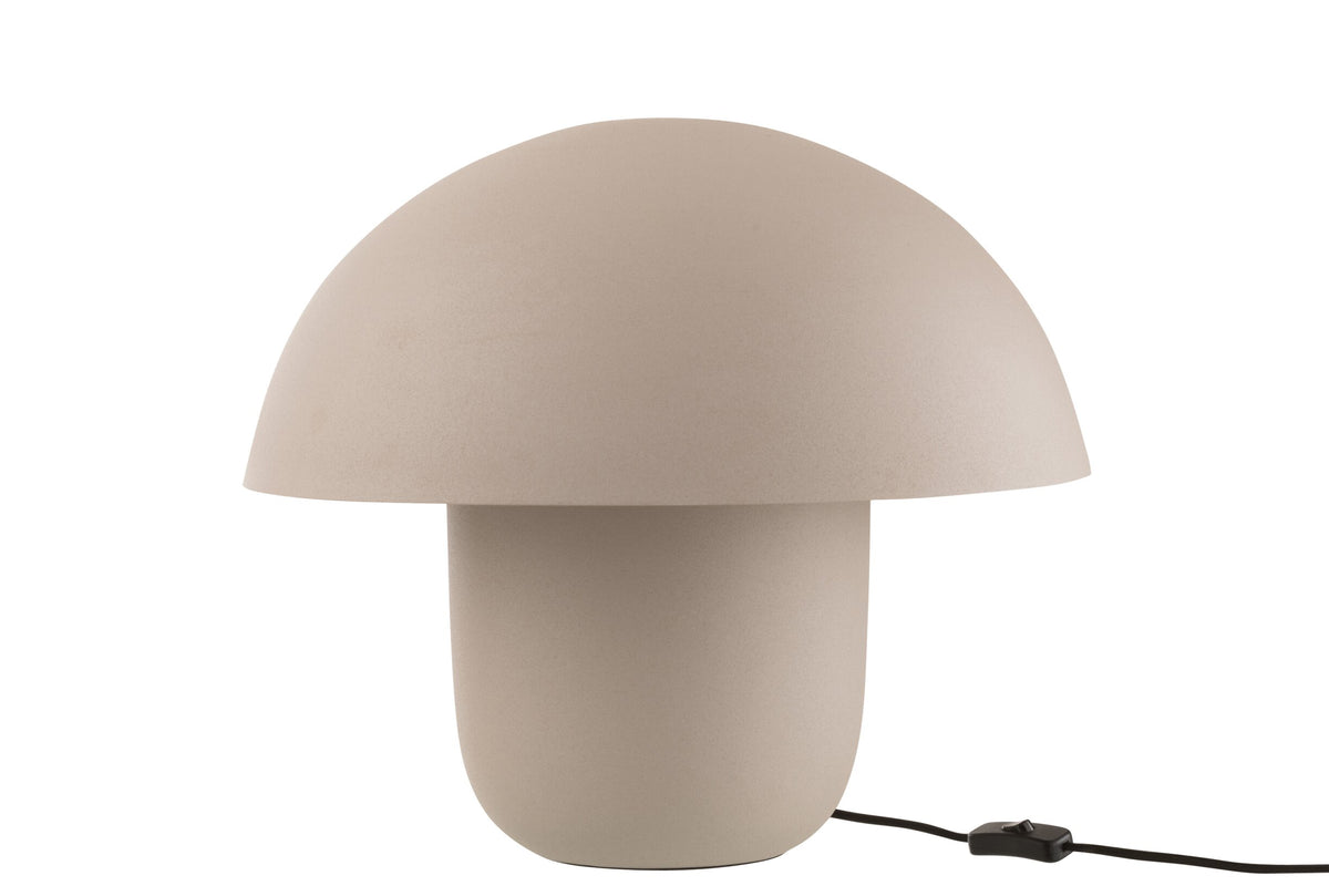 Large greige iron table lamp
