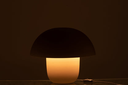 Table lamp iron taupe medium