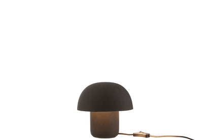 Small black iron table lamp