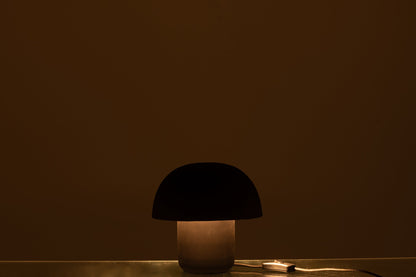 Small black iron table lamp