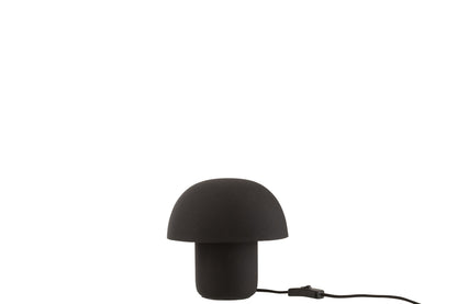 Small black iron table lamp