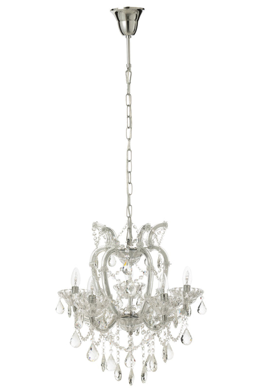Plafondlamp kroonluchter antiek glas transparant