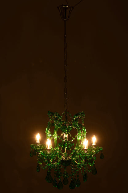 Ceiling lamp chandelier antique glass emerald green