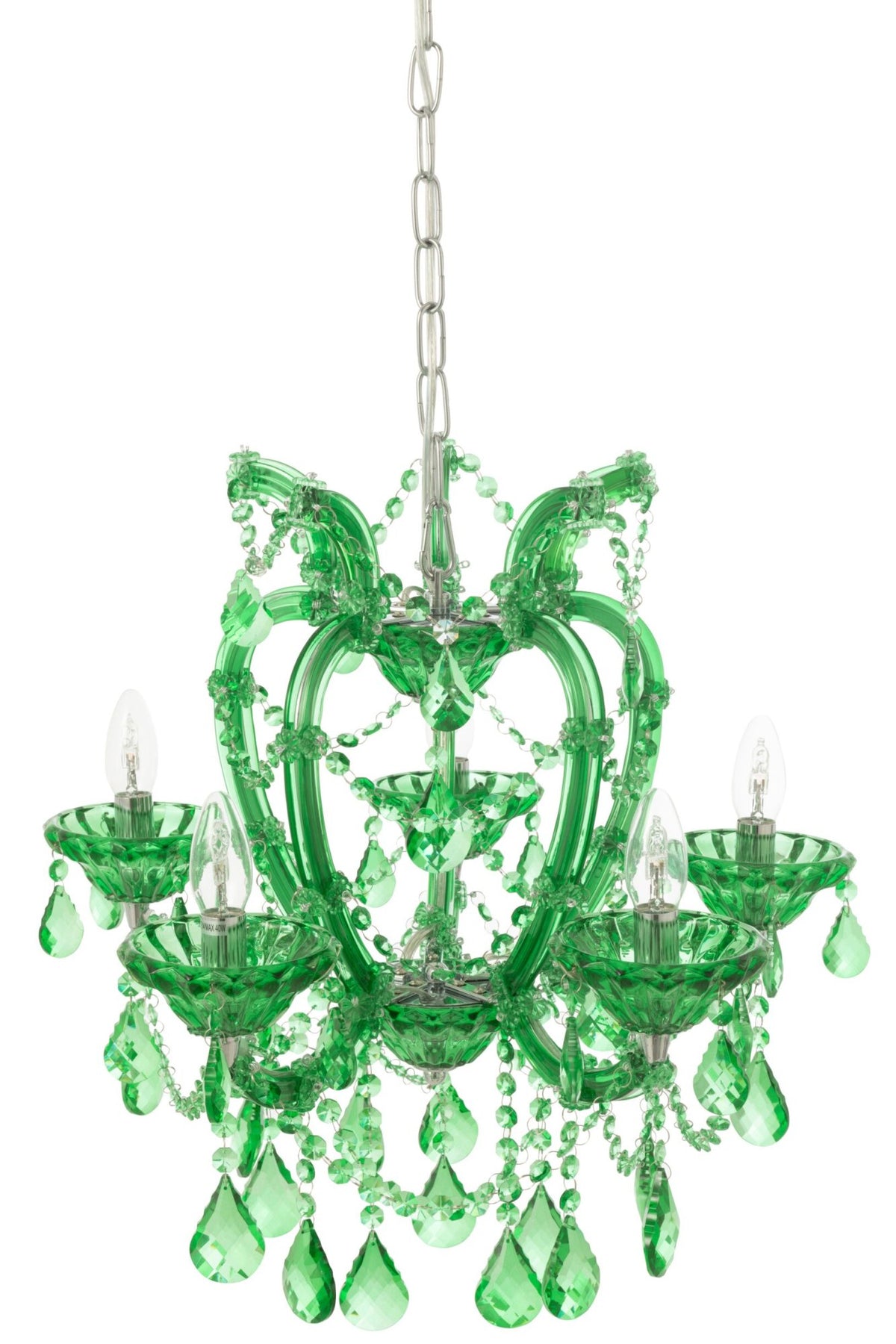 Ceiling lamp chandelier antique glass emerald green