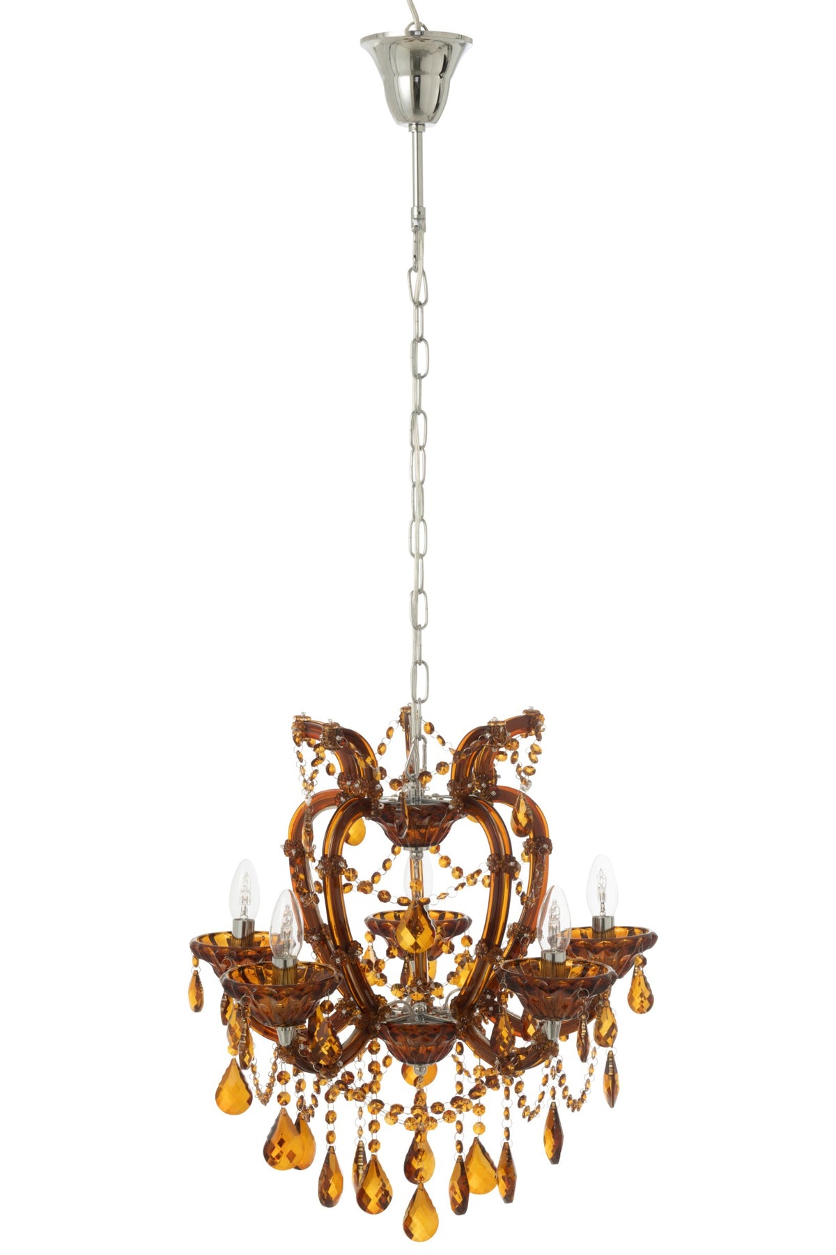 Plafonnier lustre ancien verre marron