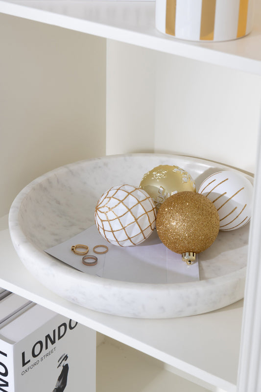 Serving Bowl Marble White