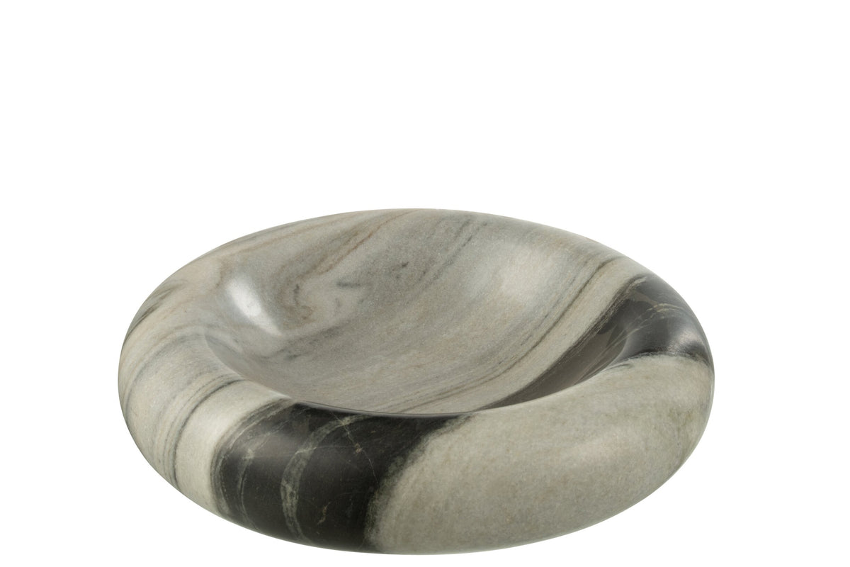 Serving Bowl Marble Black/Light Grey Medium