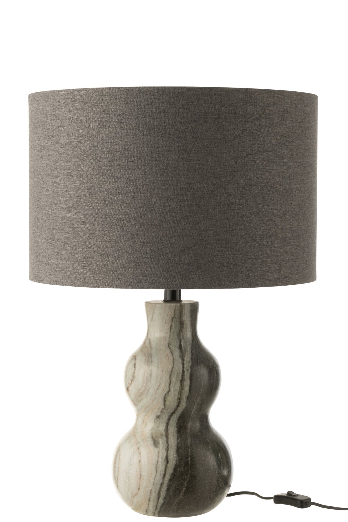 Table lamp base marble black/light grey