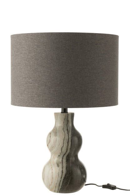 Table lamp base marble black/light grey