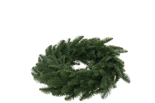 Wreath Artificial Plastic Dark Green Medium