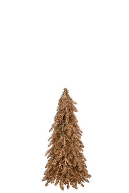 Christmas Tree Artificial Plastic Gold Colored Small