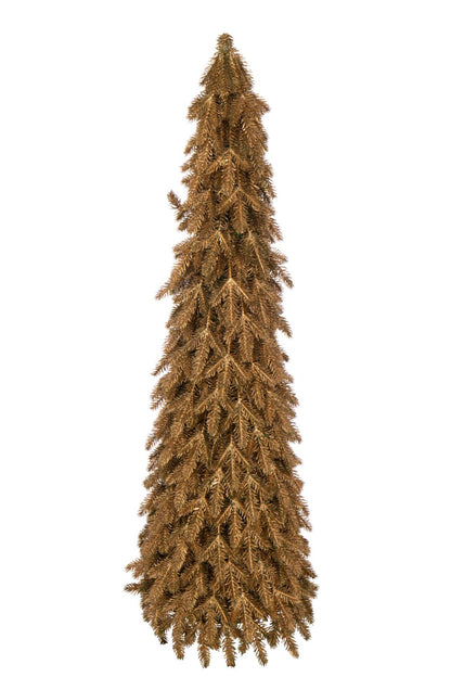 Christmas Tree Artificial Plastic Gold Colored Large