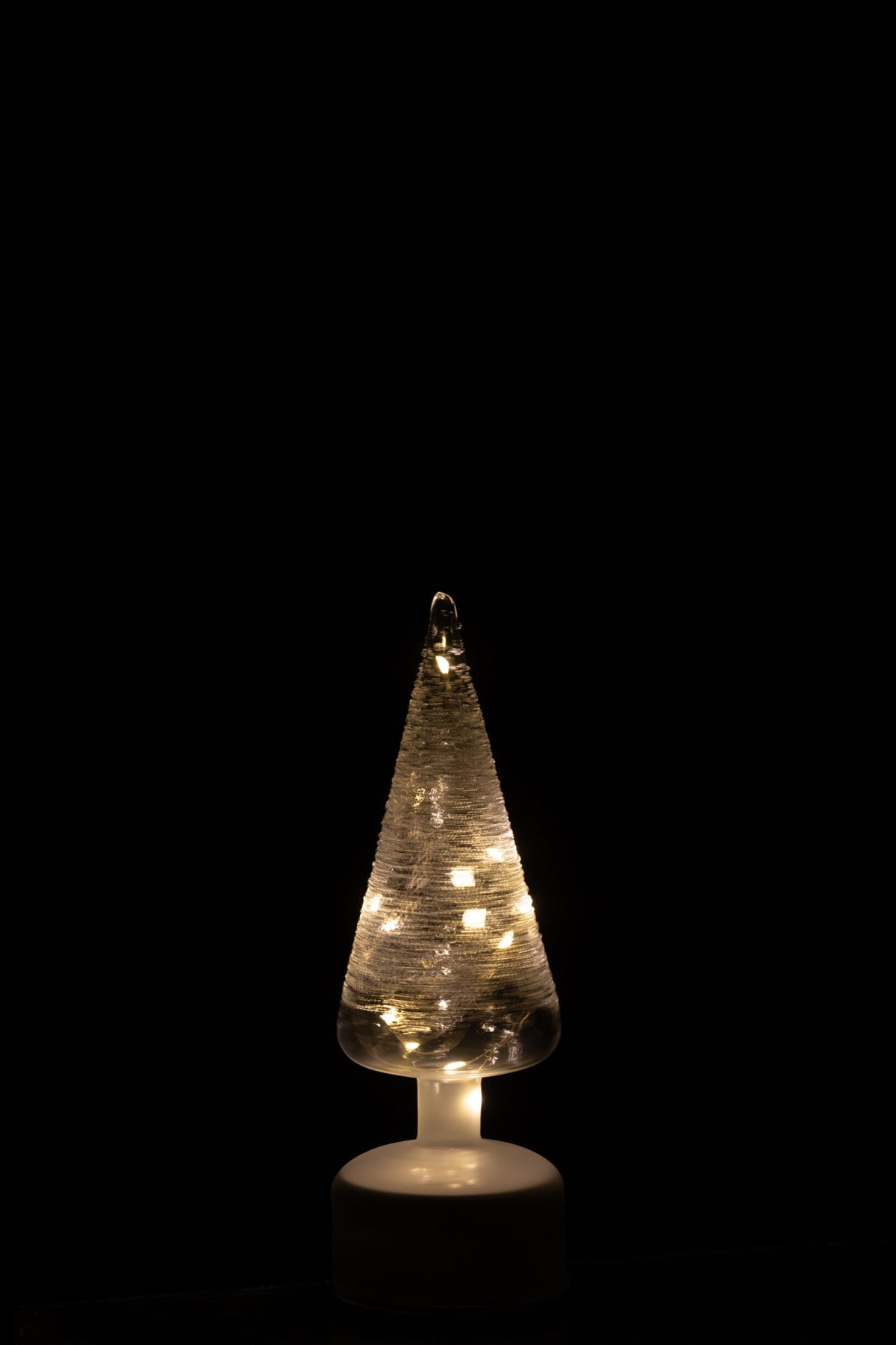 Tree LED Turning Glass White/Transparent Small
