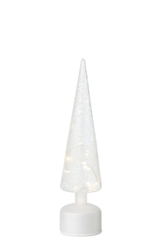 Tree LED Turning Glass White/Transparent Large