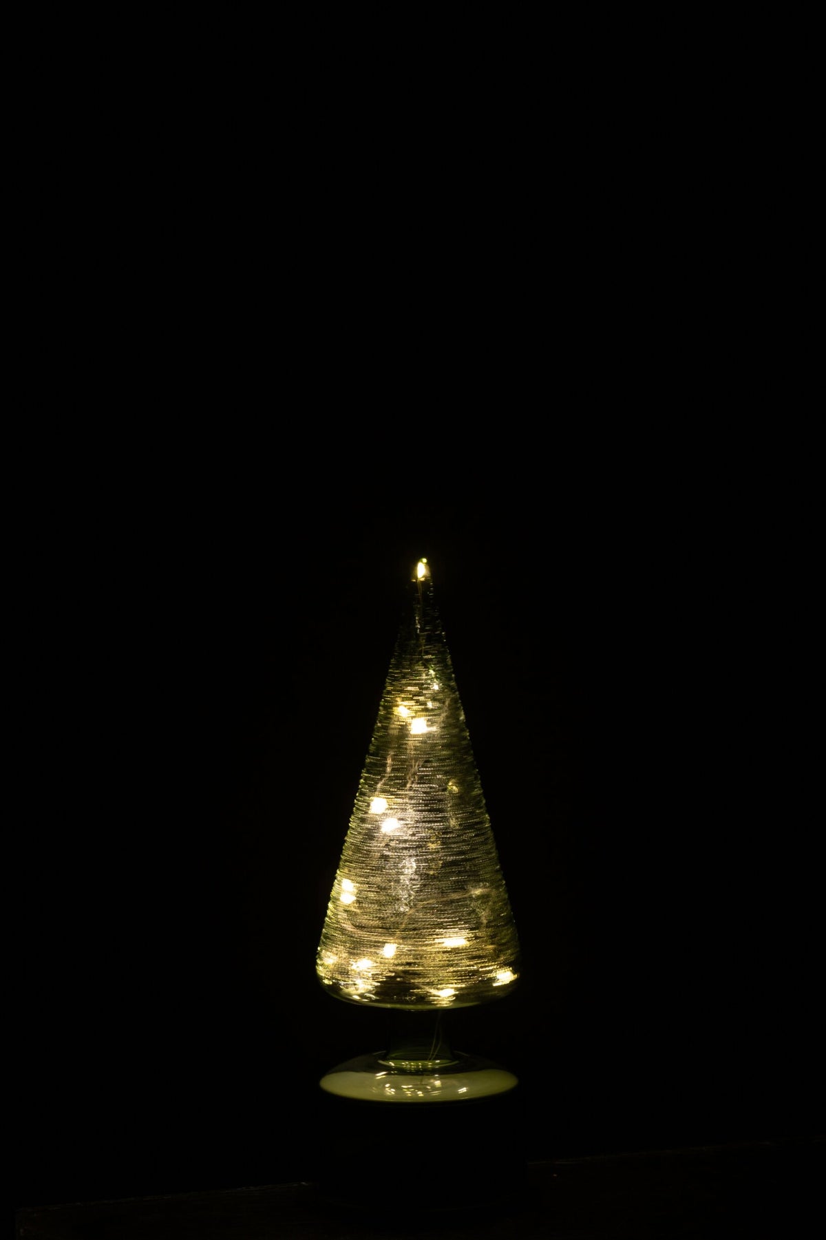 Tree LED Turning Glass Green Small