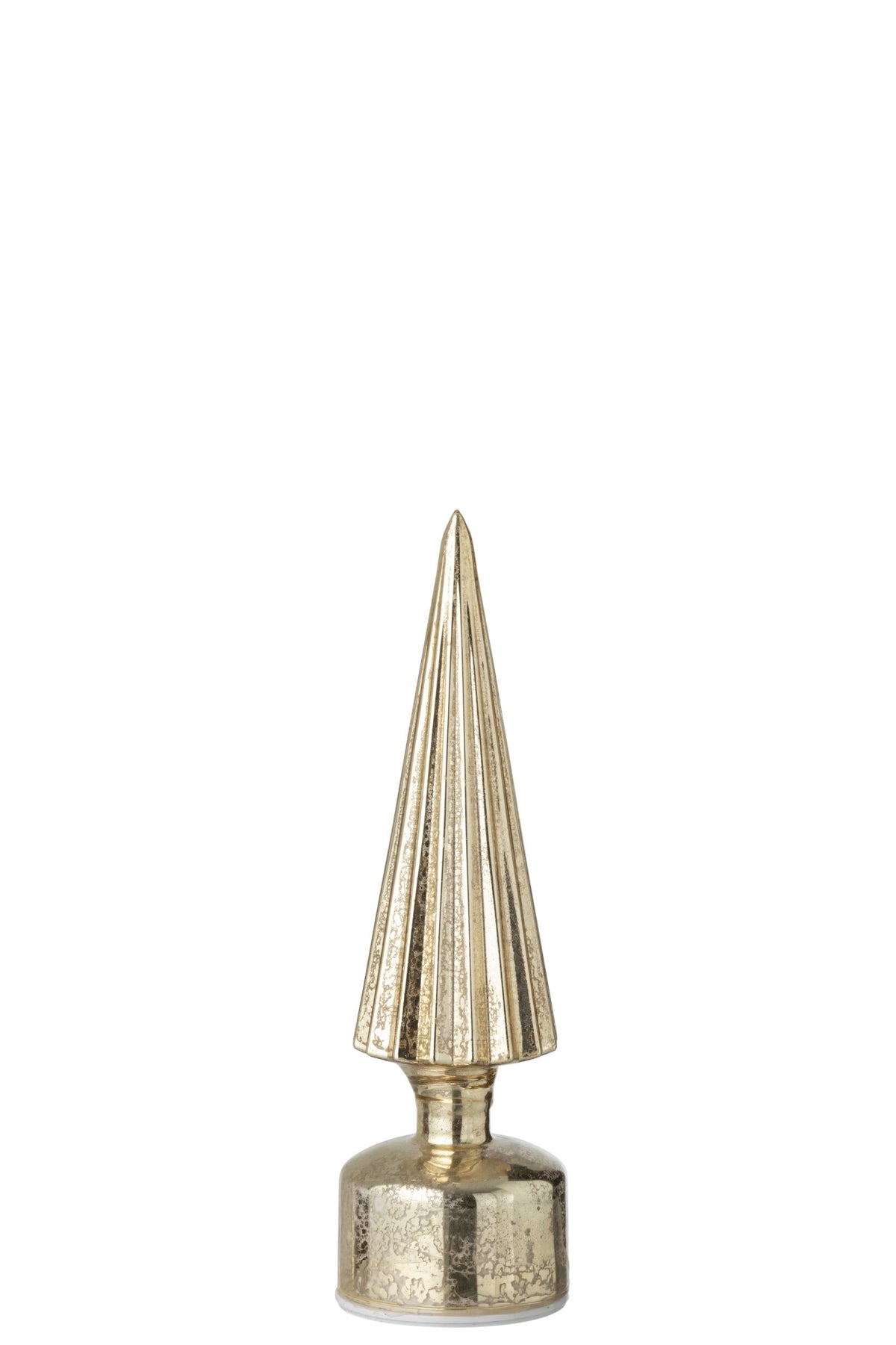 Tree LED Turning Glass Gold Colored Small