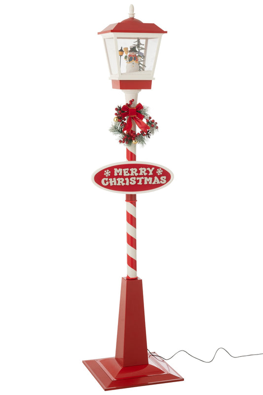 Street Lamp LED Snow Plastic Christmas Red/Green