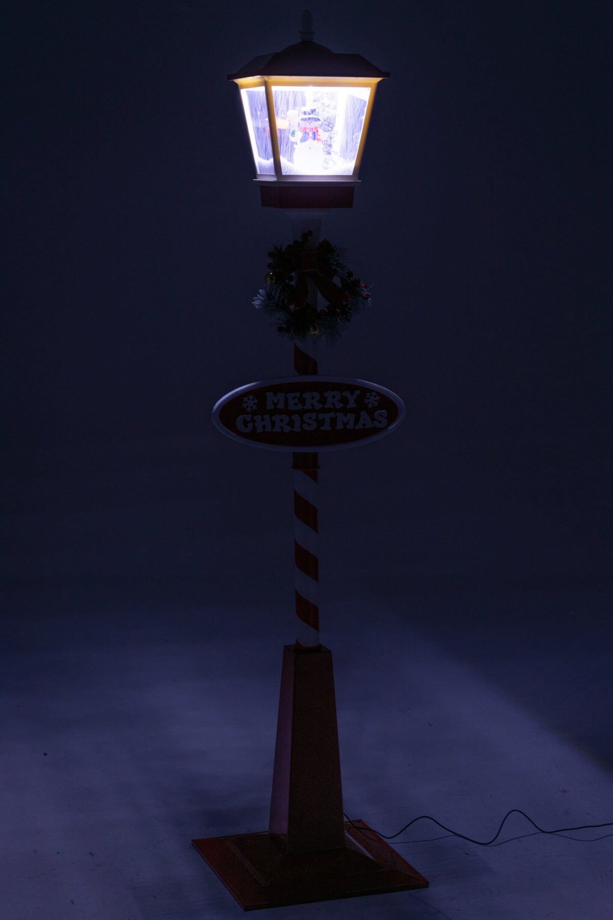 Street Lamp LED Snow Plastic Christmas Red/Green
