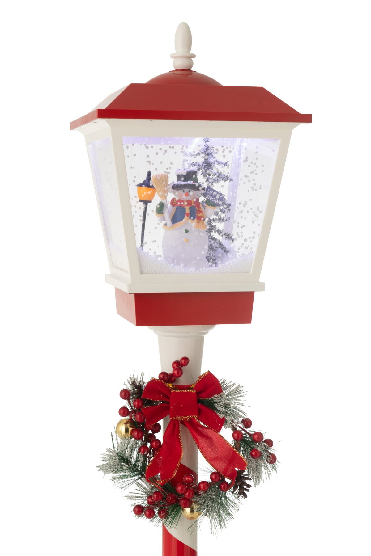 Street Lamp LED Snow Plastic Christmas Red/Green