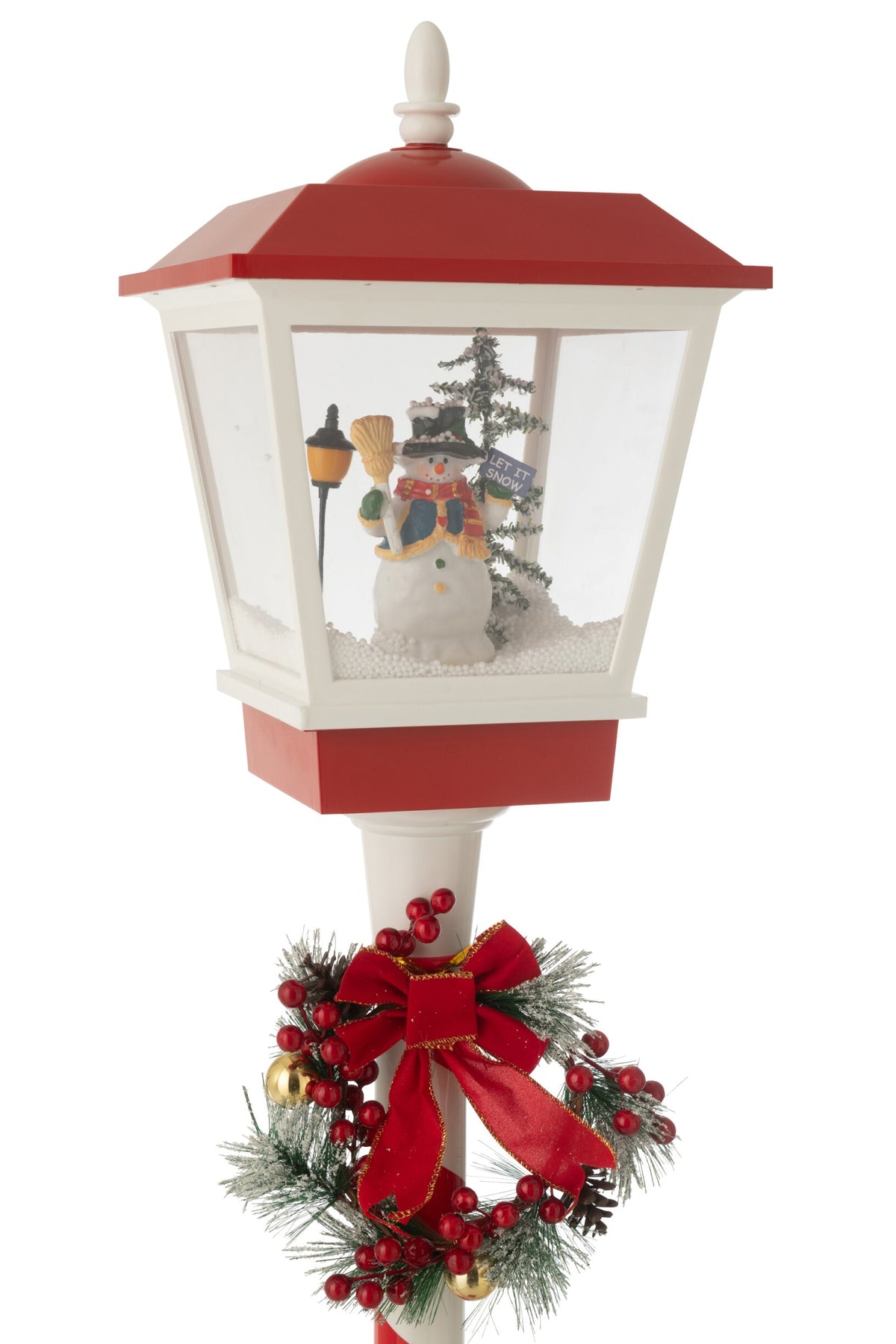 Street Lamp LED Snow Plastic Christmas Red/Green