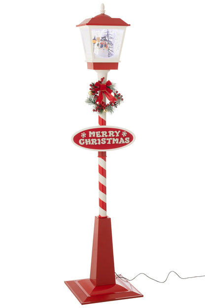 Street Lamp LED Snow Plastic Christmas Red/Green