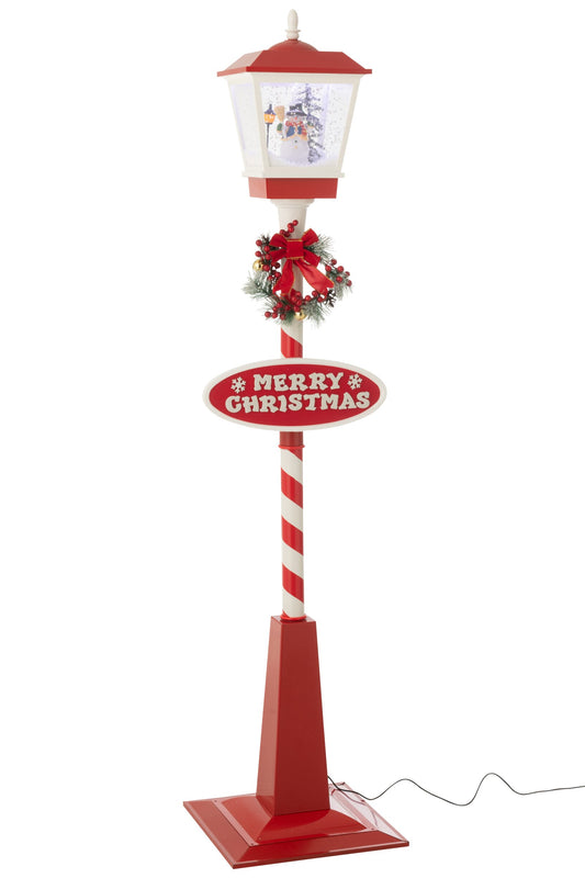 Street Lamp LED Snow Plastic Christmas Red/Green