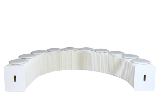 Bench Foldable Paper Off-White