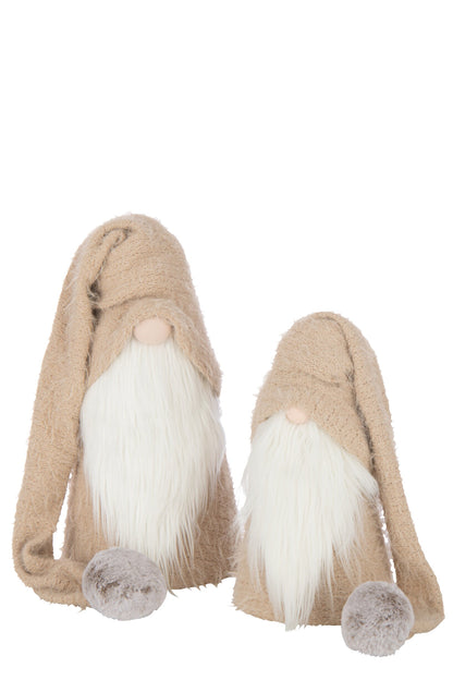 Santa Claus Winter Polyester Beige/White Large
