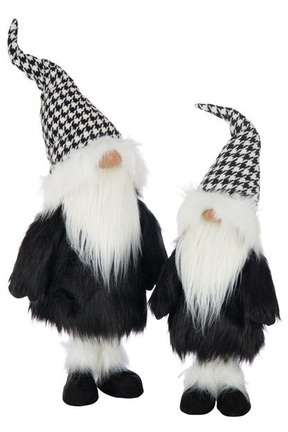 Santa Claus Pied-De-Poule Polyester Black/White