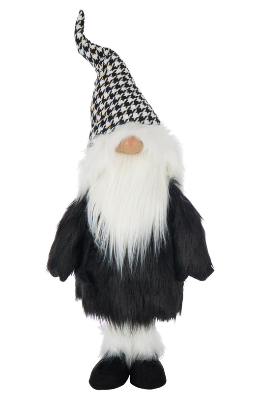 Santa Claus Pied-De-Poule Polyester Black/White