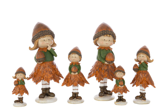 Boy/Girl Autumn Polyresin Multicolored Large Assortment Of 2