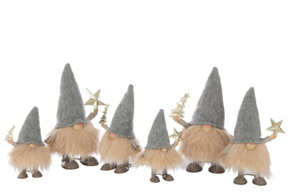 Santa Claus Star + Tree Metal Multi Large Assortment Of 2