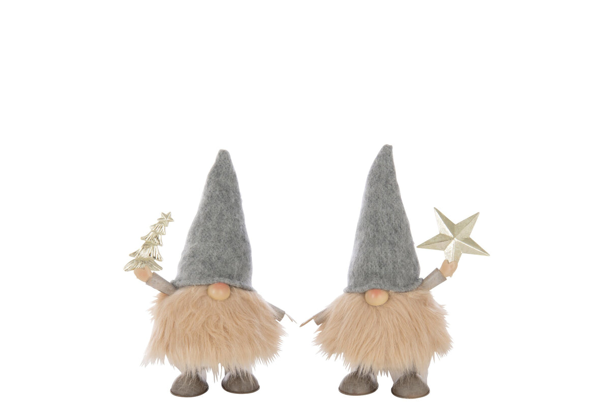 Santa Claus Star + Tree Metal Multi Large Assortment Of 2