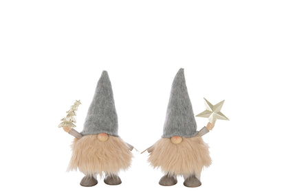 Santa Claus Star + Tree Metal Multi Large Assortment Of 2