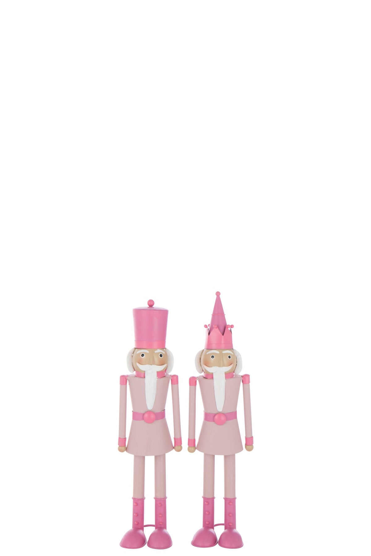 Nutcracker Moustache Metal Pink Small Assortment Of 2