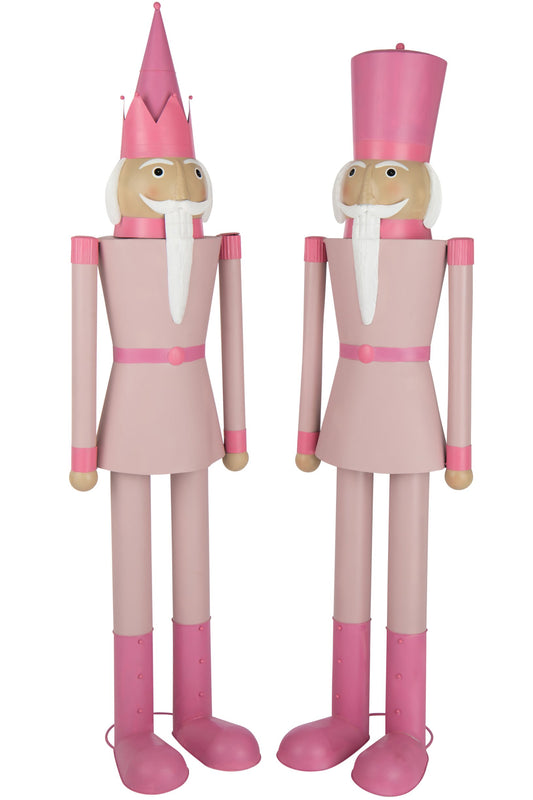 Nutcracker Moustache Metal Pink Large