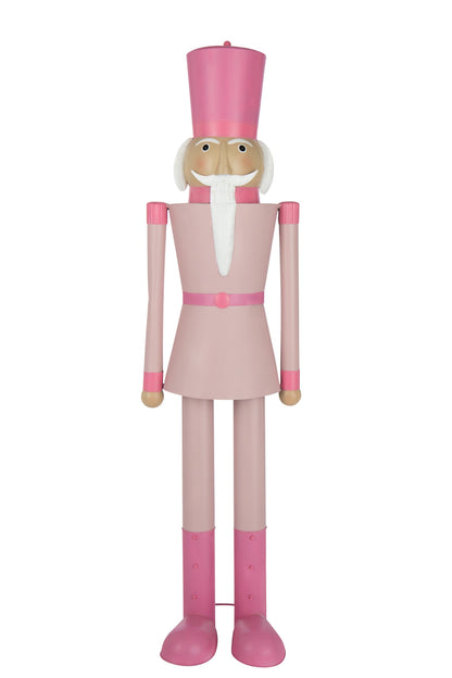 Nutcracker Moustache Metal Pink Large