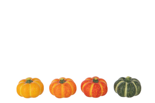 Box Of 4 Pumpkin Clay Multicolored