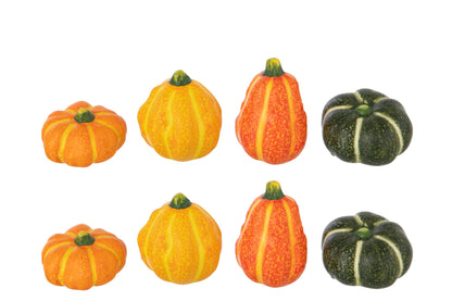Box Of 8 Pumpkin Clay Multicolored