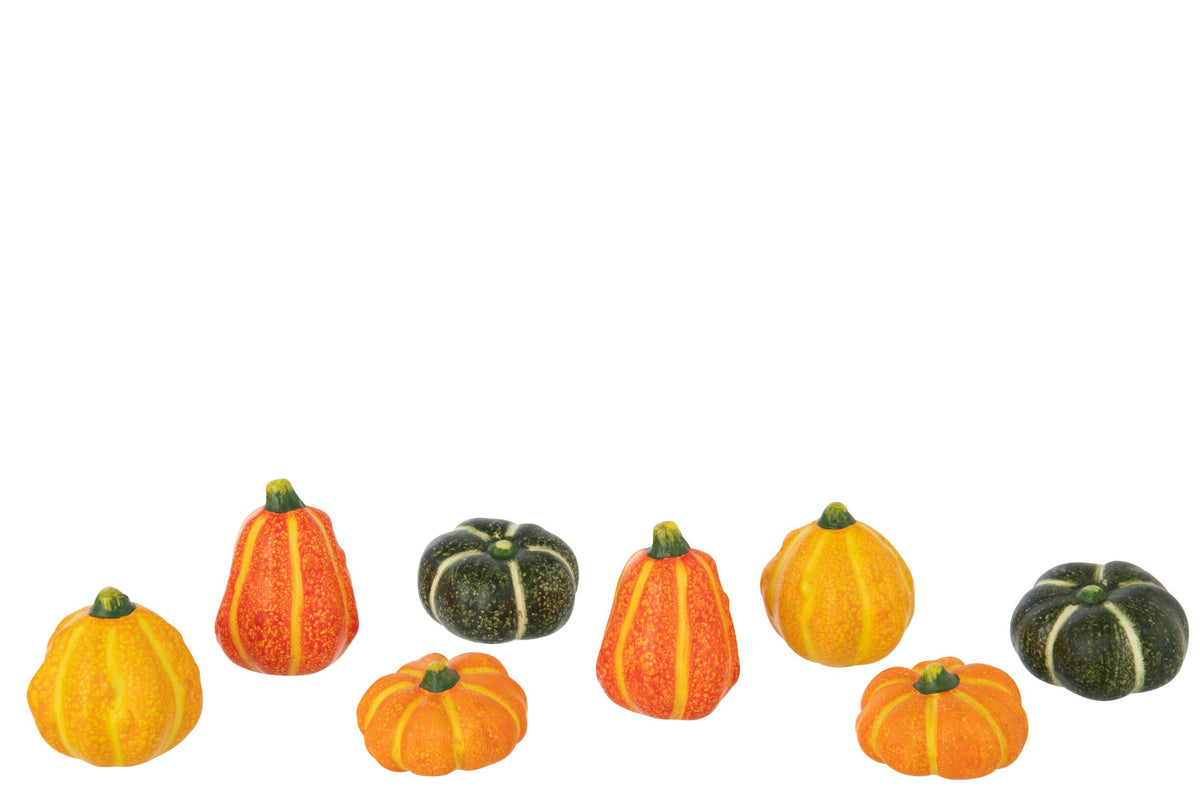 Box Of 8 Pumpkin Clay Multicolored
