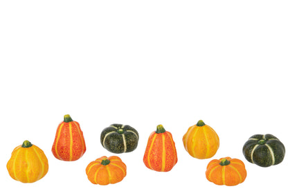 Box Of 8 Pumpkin Clay Multicolored