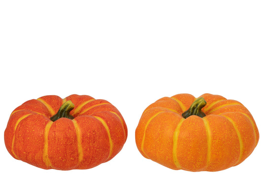 Pumpkin Autumn Magnesium Orange/Dark Orange Assortment Of 2