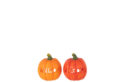 Pompoen Welcome Klei Oranje/Donkeroranje Small Assortiment Van 2