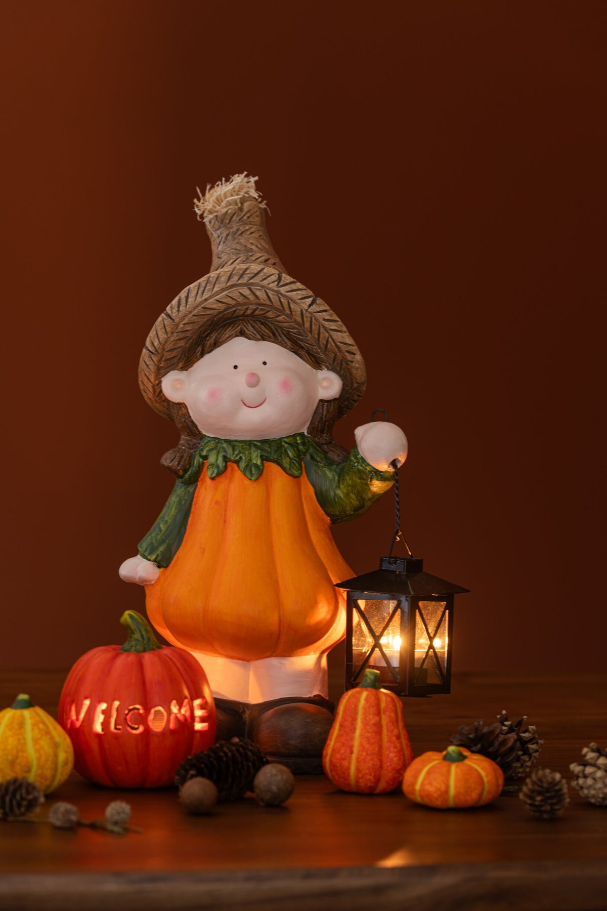 Pompoen Welcome Klei Oranje/Donkeroranje Small Assortiment Van 2