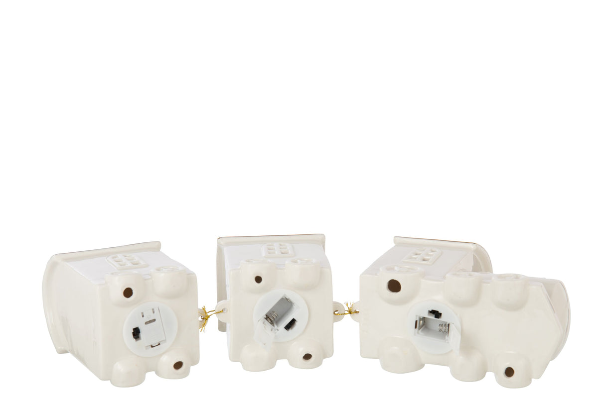 Train LED 2 Wagons Clay White